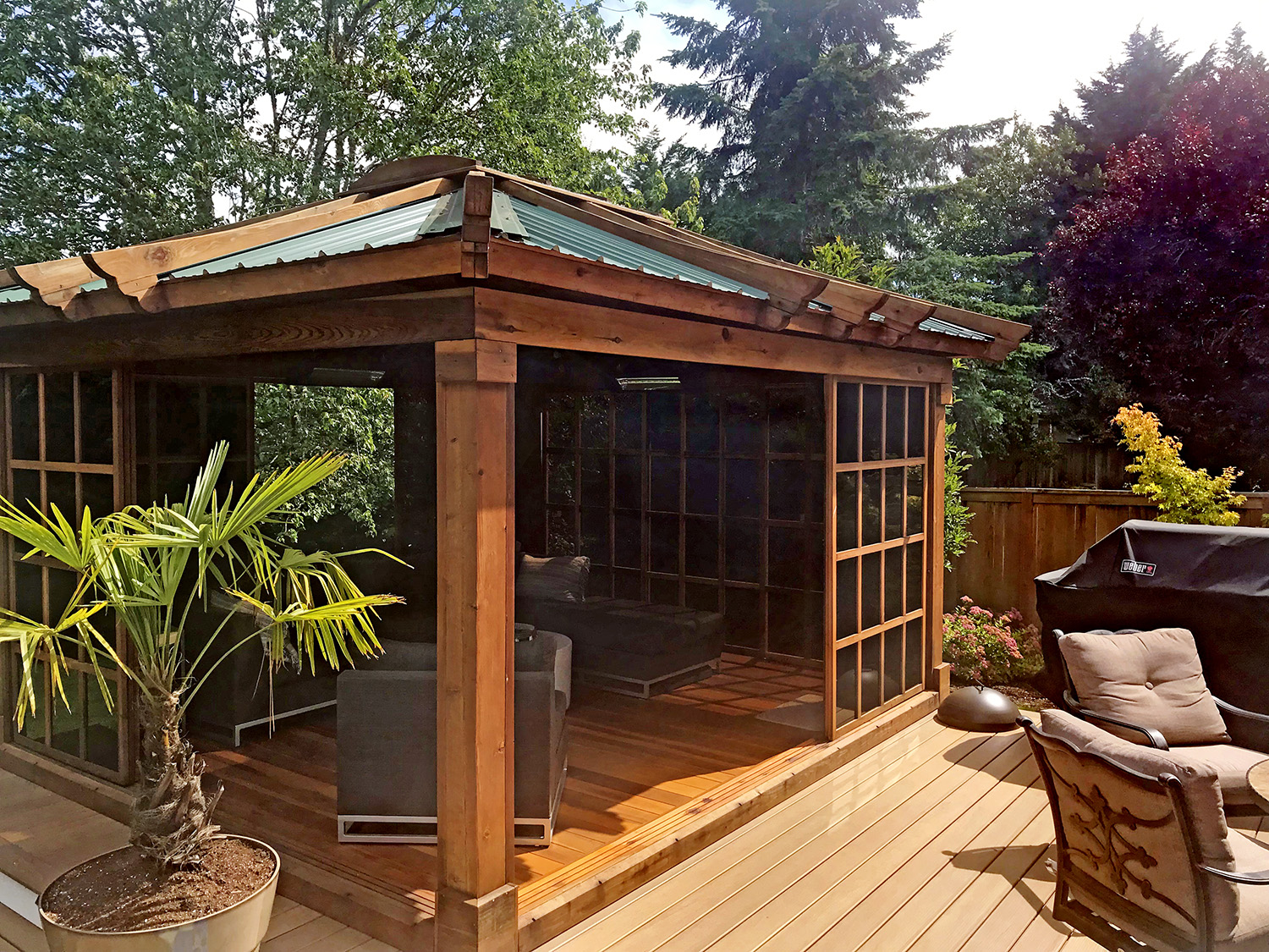 Gazebo with Sliding Doors DIY Redwood Gazebo Kit for Sale